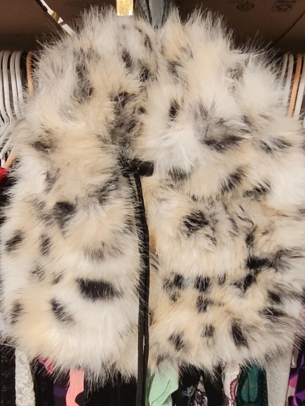 Faux Fur Animal Print mini backpack